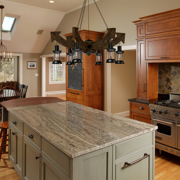 Millwood Pines 6 Light Brown Kitchen Island Pendant Wayfair